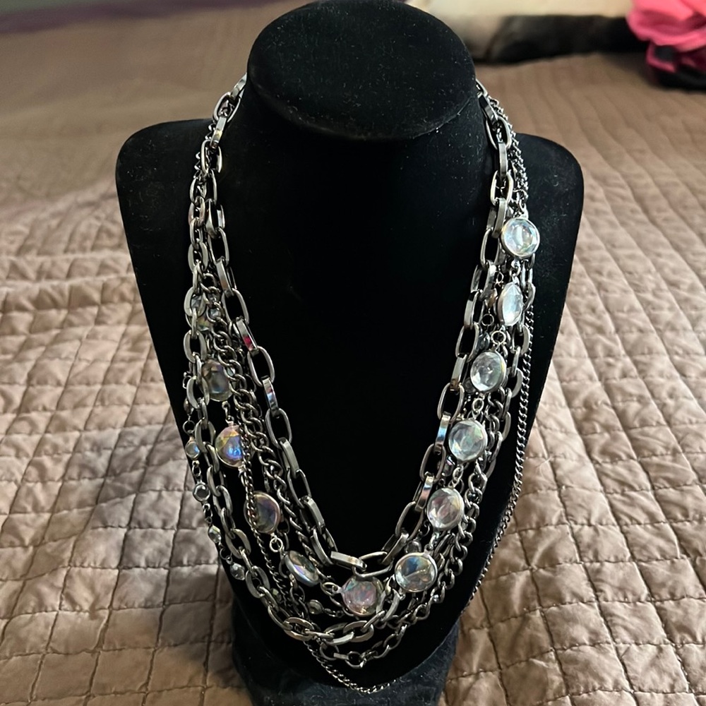 7 layer fashion necklace